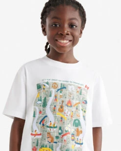 Kids Beaver Canoe Snakes And Ladders T-Shirt -Roots Shop 29020804 010 c