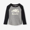 Toddler Organic Cooper Baseball T-Shirt 1 Toddler Organic Cooper Baseball T-Shirt -Roots Shop 31020781 001 a