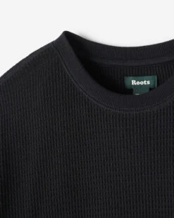 Waffle Long Sleeve Top -Roots Shop 38020293 001 c