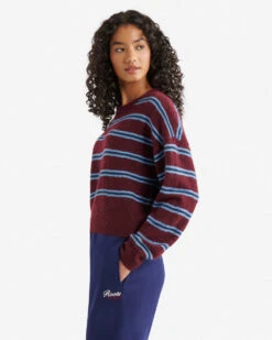 Olivia Stripe Crew Sweater -Roots Shop 38070263 066 c