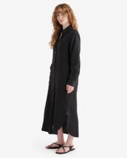 Isla Cotton Gauze Shirt Dress -Roots Shop 38130464 001 c