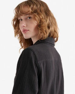 Isla Cotton Gauze Shirt Dress -Roots Shop 38130464 001 h