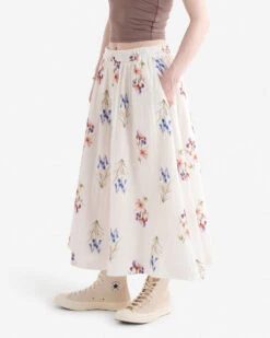 Isla Cotton Gauze Print Skirt -Roots Shop 38130472 Y99 c