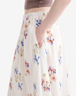 Isla Cotton Gauze Print Skirt -Roots Shop 38130472 Y99 e