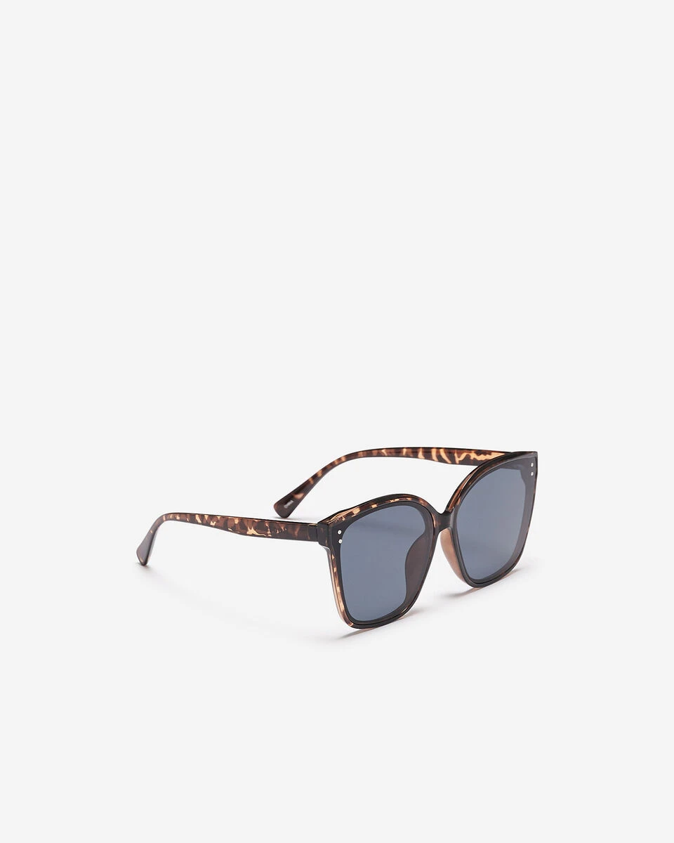 Womens Plastic Oversized Square Tortoise Sunglasses 4 Womens Plastic Oversized Square Tortoise Sunglasses - Image 2