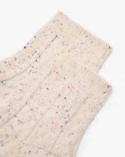 Womens Cotton Cable Ankle Sock -Roots Shop 42070290 E15 b